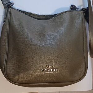 Army green Coach crossbody bag medium size great condition